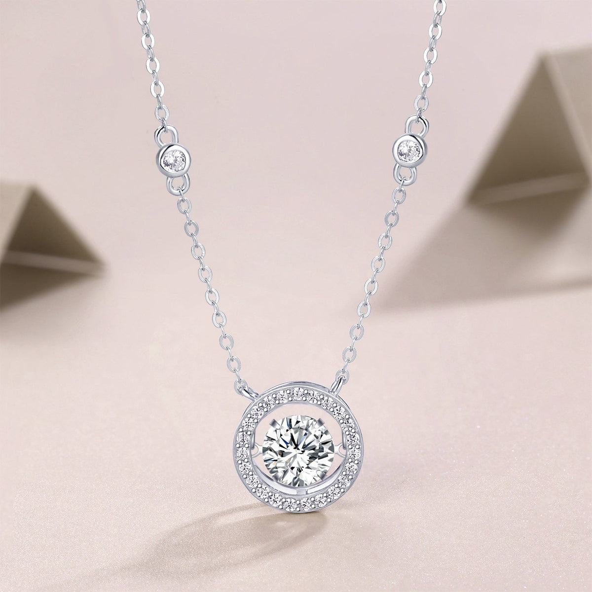 Mobius Necklace - A Fashionable And Light Luxury Jewelry Pendant Necklace Set With Top-quality Moissanite, S925 Silver Plated Platinum