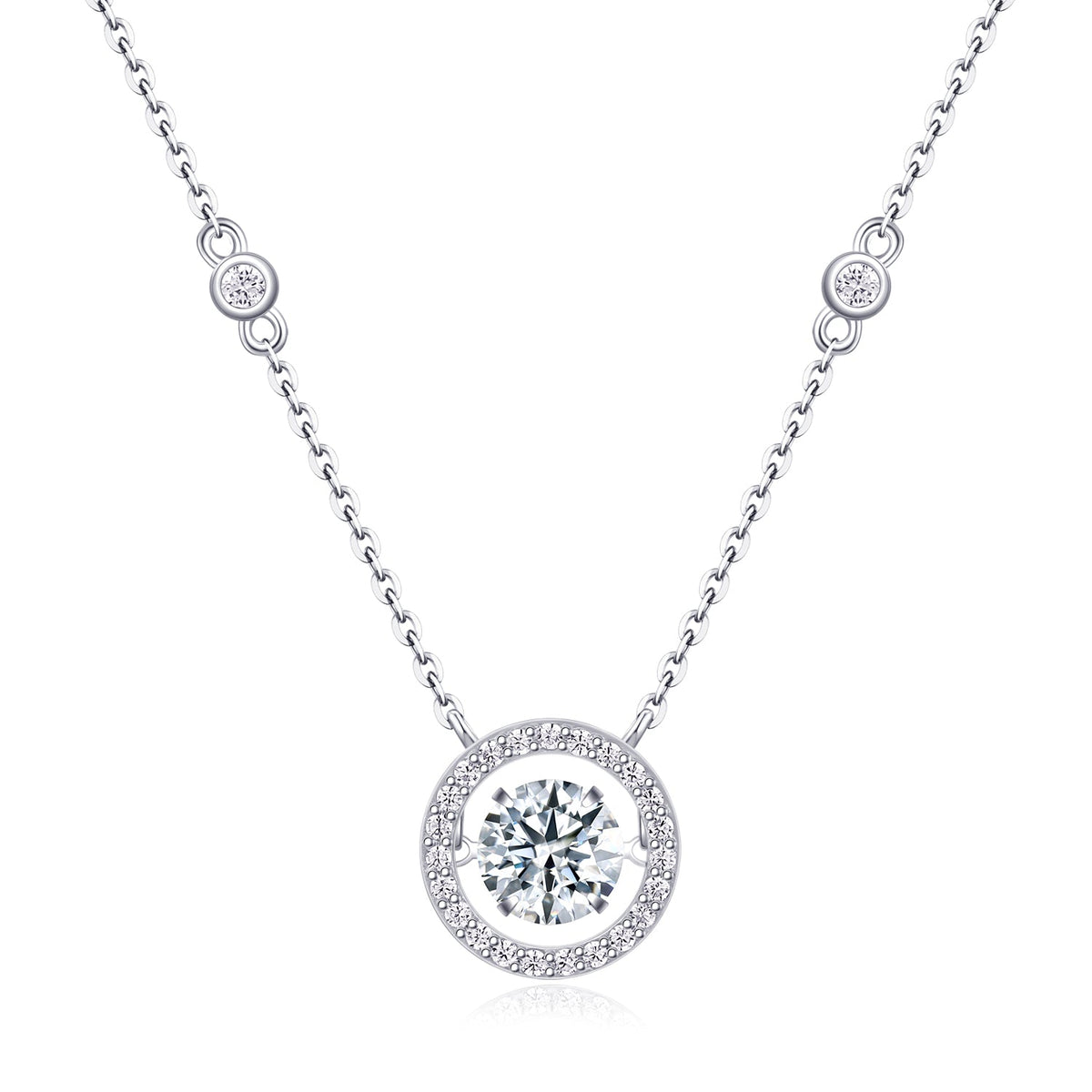 Mobius Necklace - A Fashionable And Light Luxury Jewelry Pendant Necklace Set With Top-quality Moissanite, S925 Silver Plated Platinum