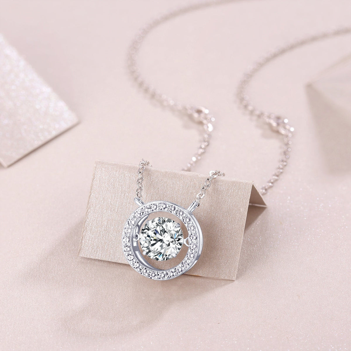 Mobius Necklace - A Fashionable And Light Luxury Jewelry Pendant Necklace Set With Top-quality Moissanite, S925 Silver Plated Platinum